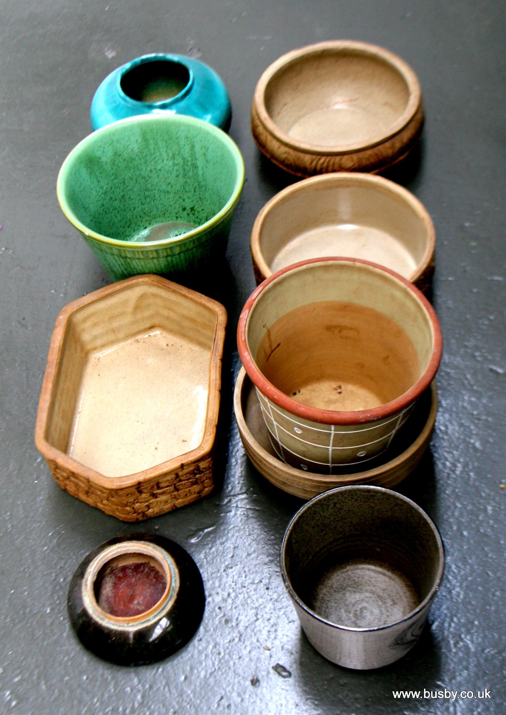 A group of jardiniéres, vases and planters