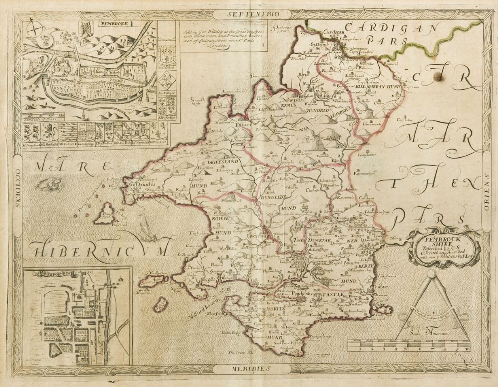 Saxton, Christopher and Lea, Philip. Pembrockshire. Described by C. S. Corrected and Amended with