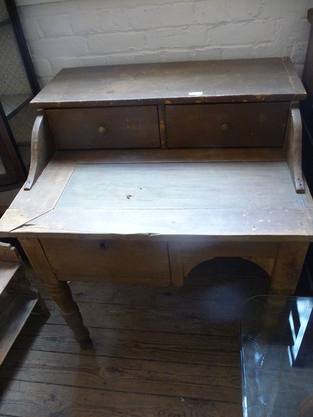 A small painted Pine desk.