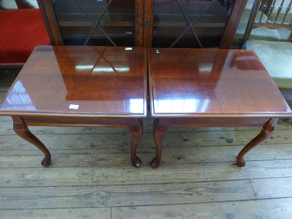 Two Mahogany side tables