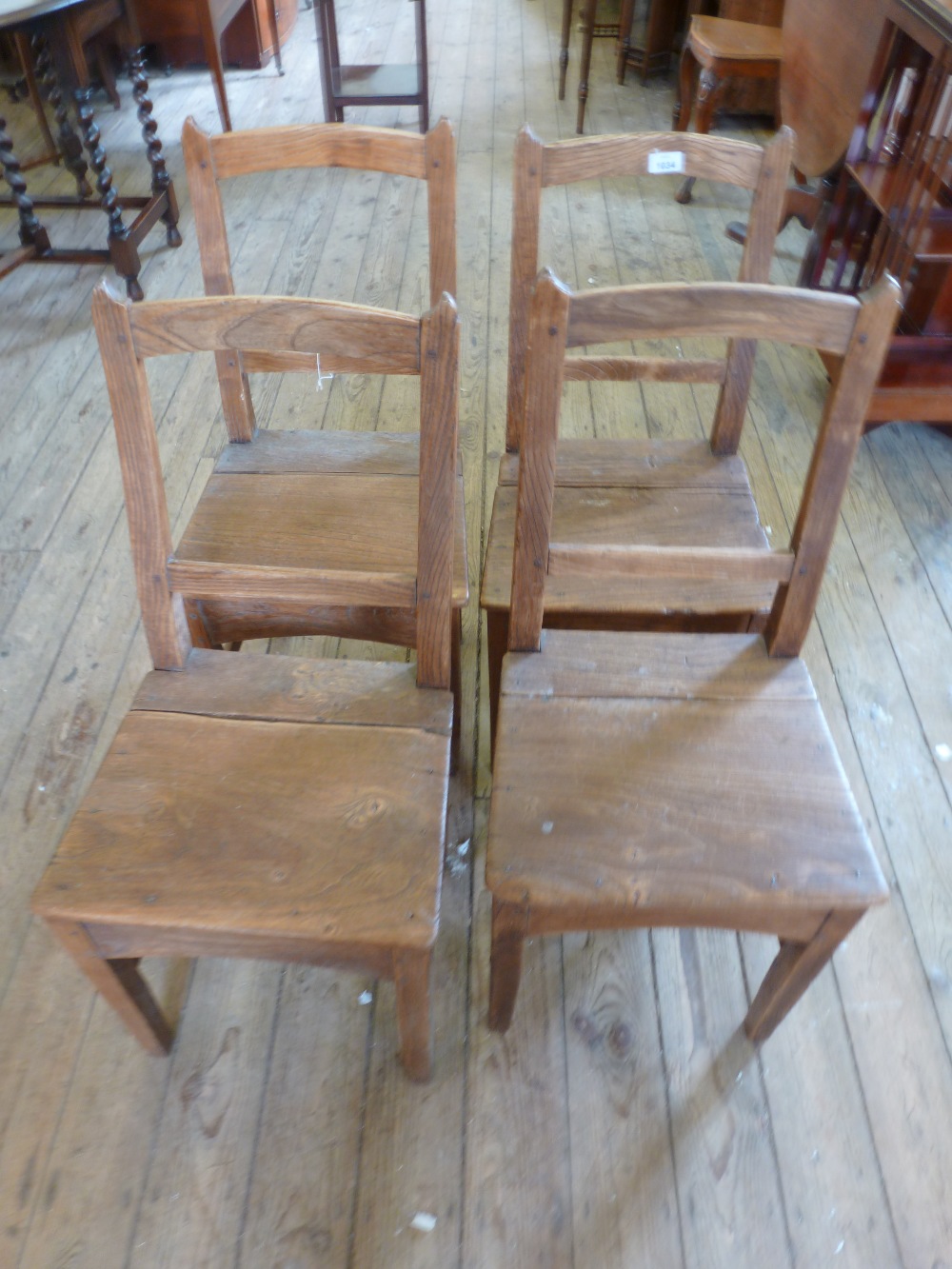 Four Oak Dutch school chairs