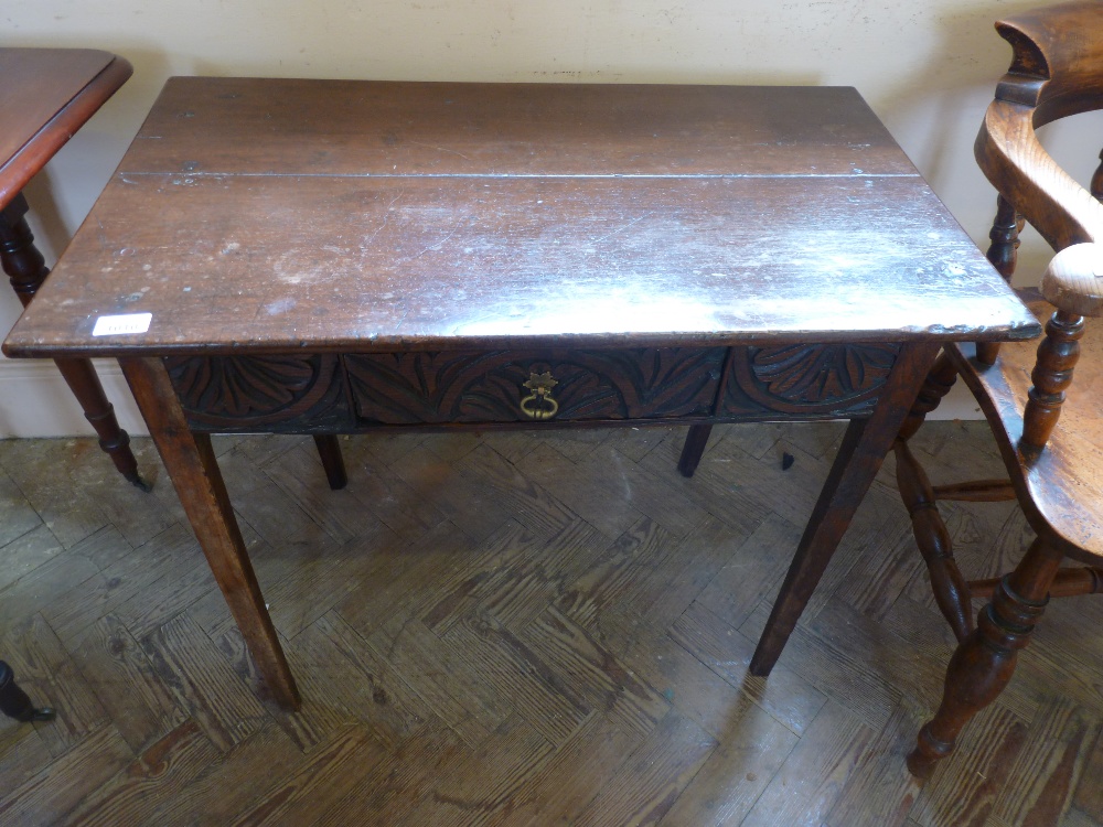 An antique Oak side table