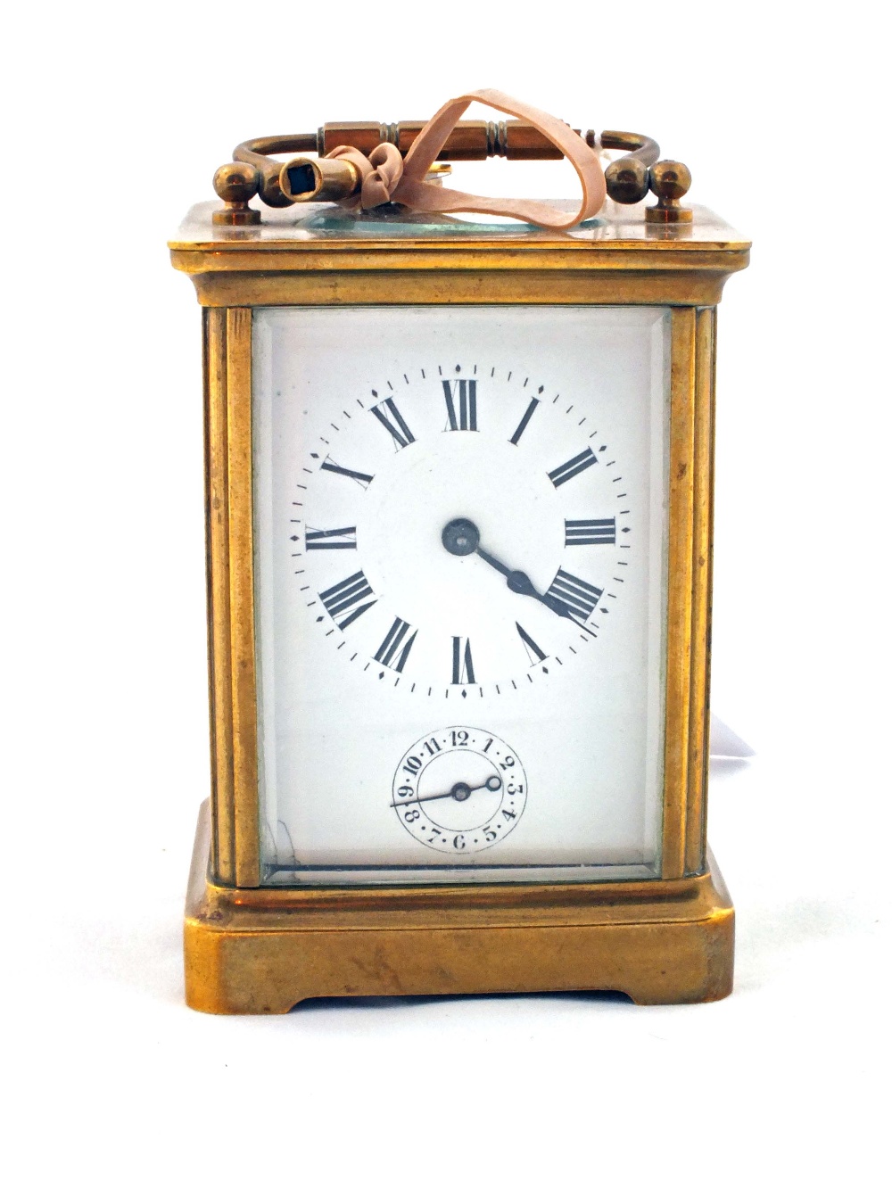 A Brass cased carriage clock