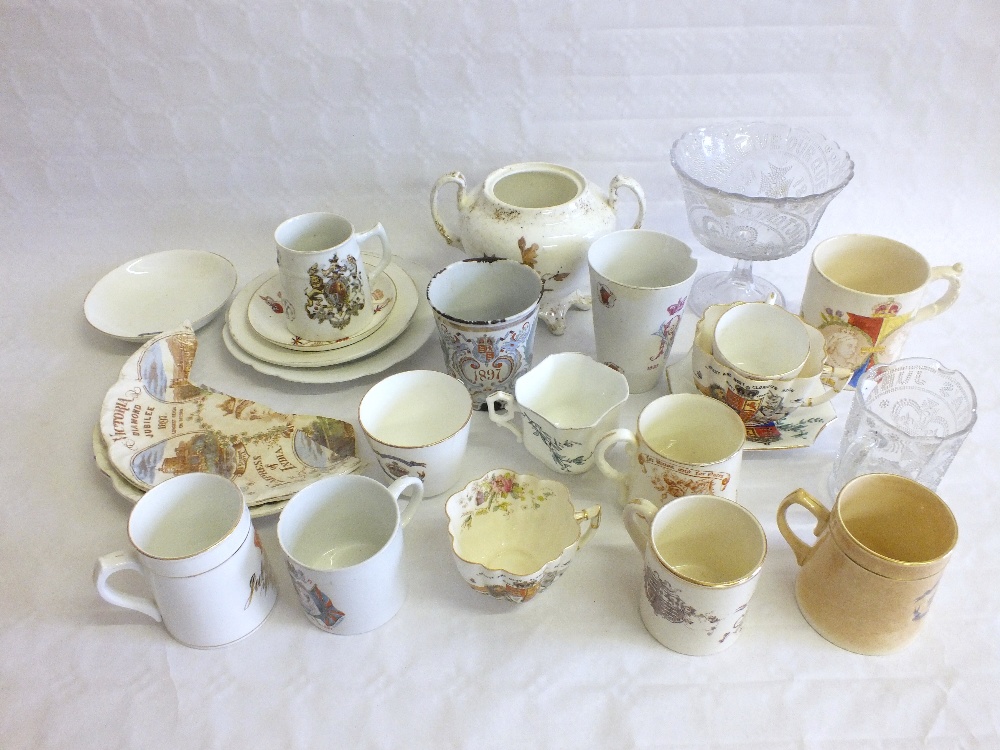 Twenty three pieces of Queen Victoria Royal commemorative china