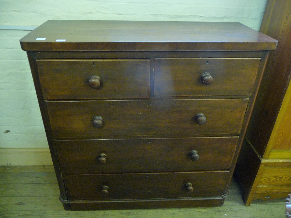 A Victorian Mahogany chest of three long and three short drawers