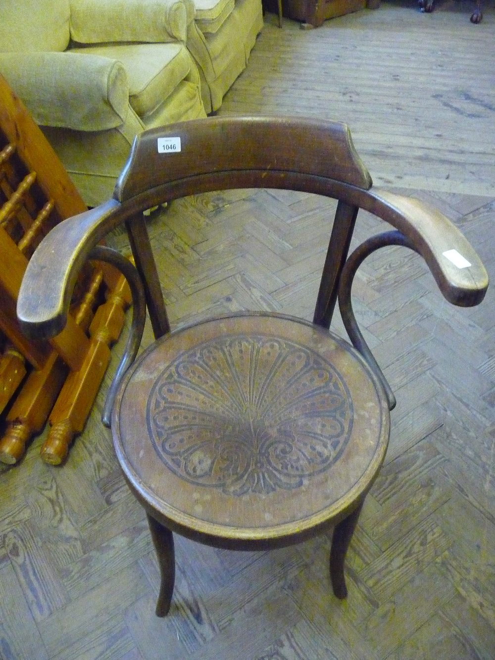 A Bentwood armchair