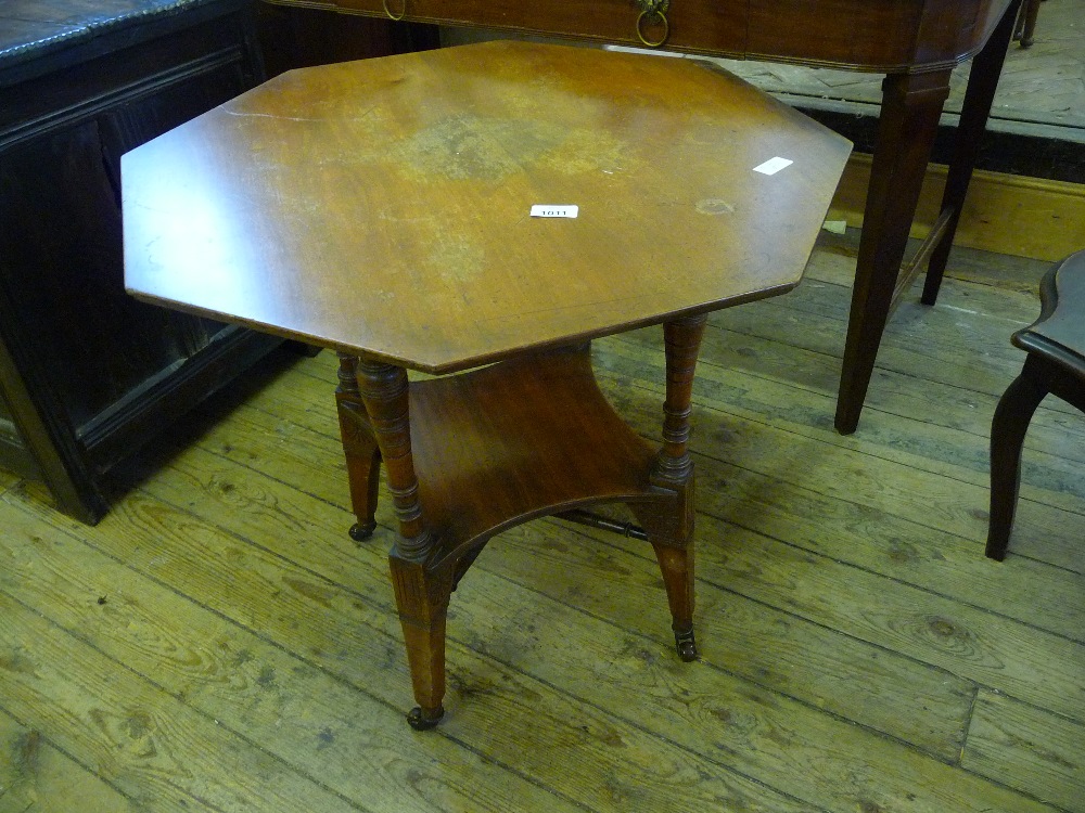 A Victorian Mahogany octagonal side table