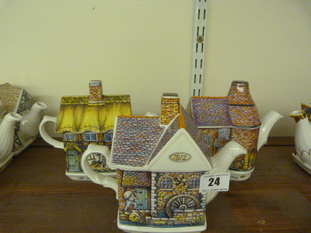 3 Sadler Teapots - The Old Forge - The Old Mill & The Old Pottery Shop