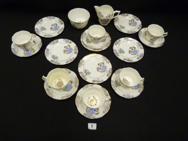 Bone China Tea Service with 22 Carat Gold Decoration