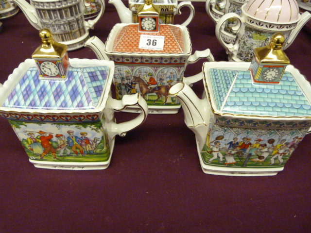 3 Sadler Championship Teapots