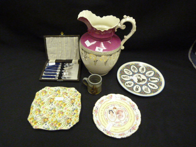 Decorative Water Jug - Collection of Wall Plates & Set of Desert Forks