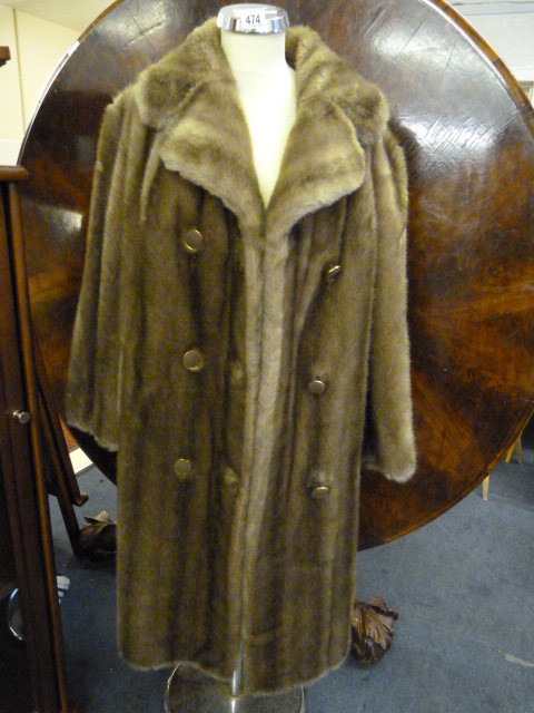 Lady`s 1950`s Faux Fur Coat