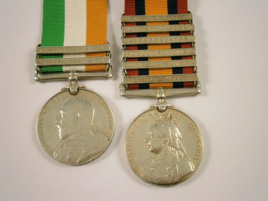 A Queen`s South Africa and a King`s South Africa pair, awarded to 3103 E.H.Screech O.D Royal Navy,
