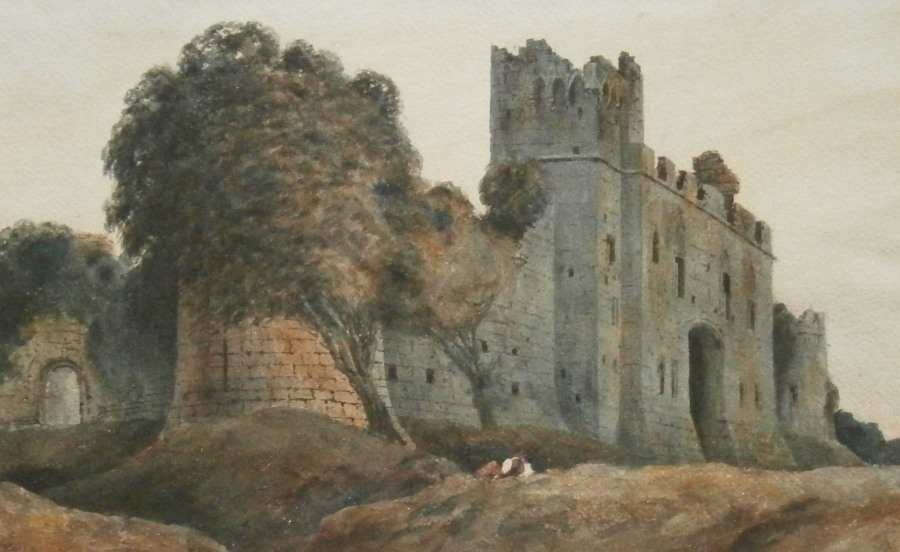 Peter De Wint (1784-1849). Caldecote Castle, watercolour, titled, 27.5cm x 43.5cm. Provenance: Label