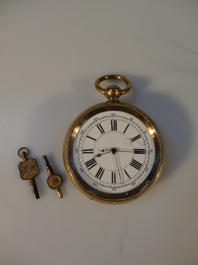 An early 20thC base metal pocket watch.