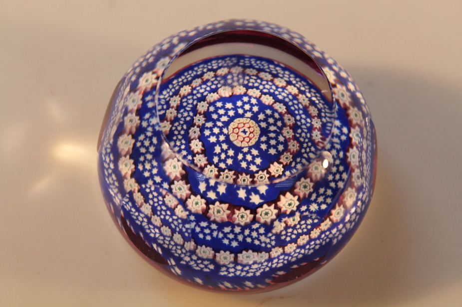 A Baccarat paperweight, dated 1985.