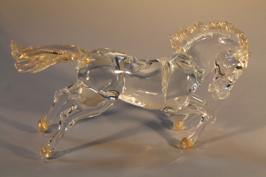 A Murano glass figure of a horse, the base inscribed "made for the private collection of The Woolf