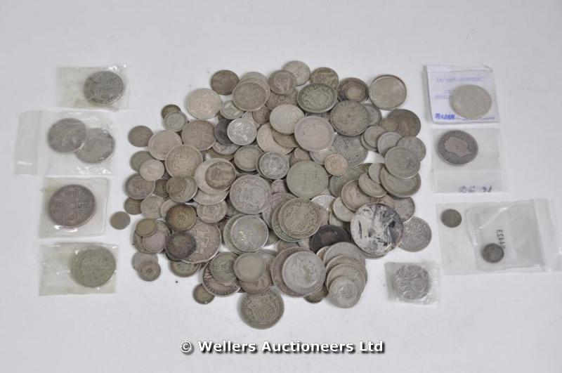 "A small quantity of pre-`47 coinage, with a few silver coins, varied state but a few better