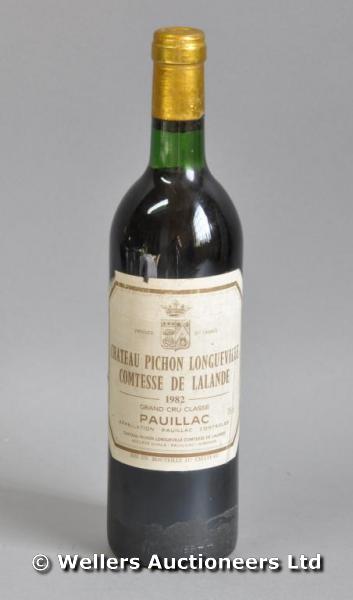 "A bottle of Chateau Pichon Longueville Contesse de Lelande, 1982  "