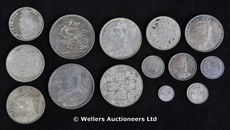 "Victoria, Golden Jubilee 1887, silver Crowns (2), Double-Florins (2), Arabic and Romans 1`s,