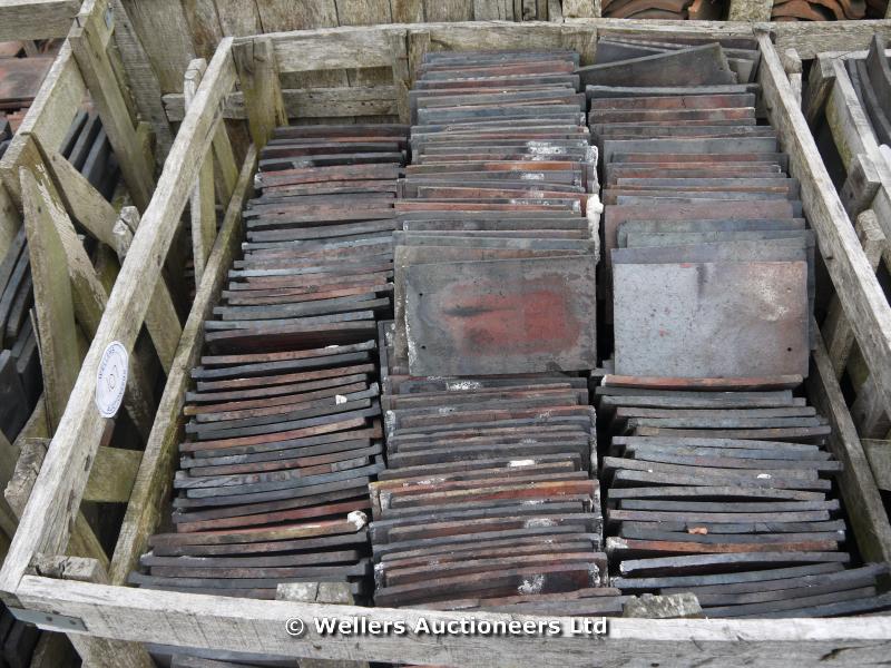 *PALLET OF APPROX 400 ACME PURPLE ROOF TILES