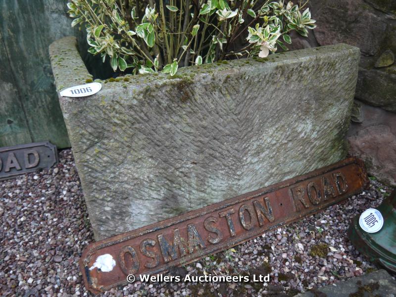 *RED SANDSTONE CORNER TROUGH