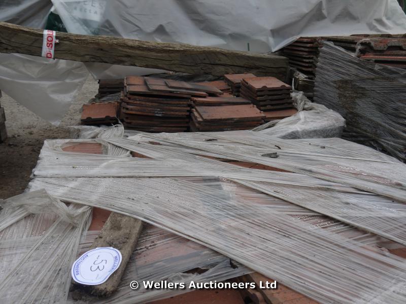*3 PALLETS OF APPROX 1200 RED ACME ROOF TILES - EACH 10.5" X 6.5"