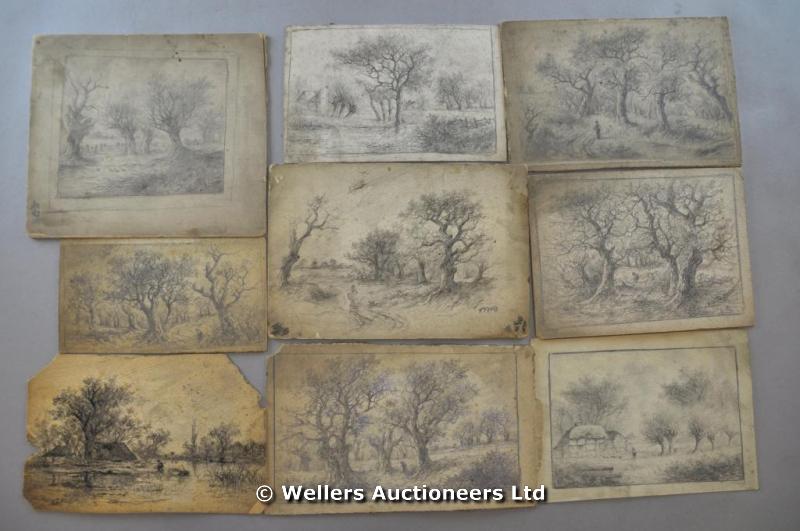"Joseph Thors, 1835-1884, album of 16 etchings depicting local country scenes"