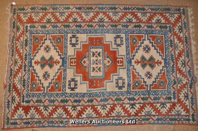 "Turkish Kazak design rug, 138 x 202cm approx."