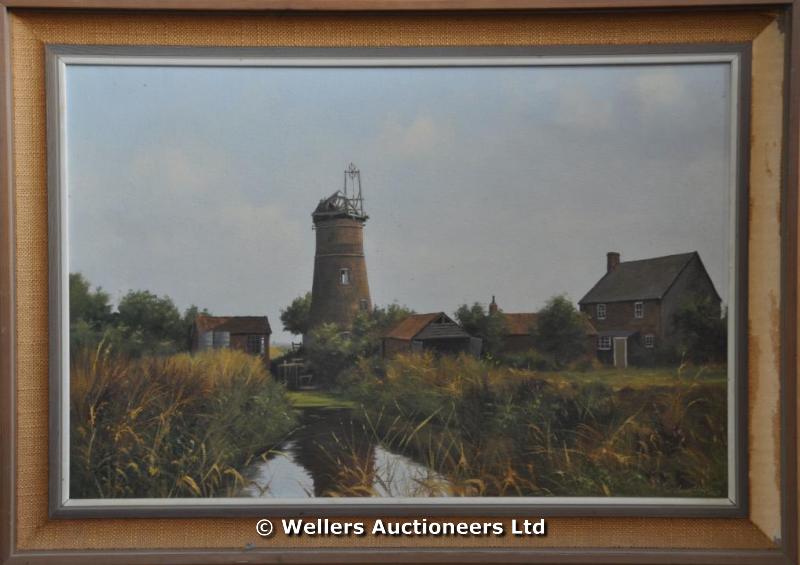 "James Wright - Stubb Mill, late 20thC English School, oil on canvas, signed, 48.5x 74.3cm"