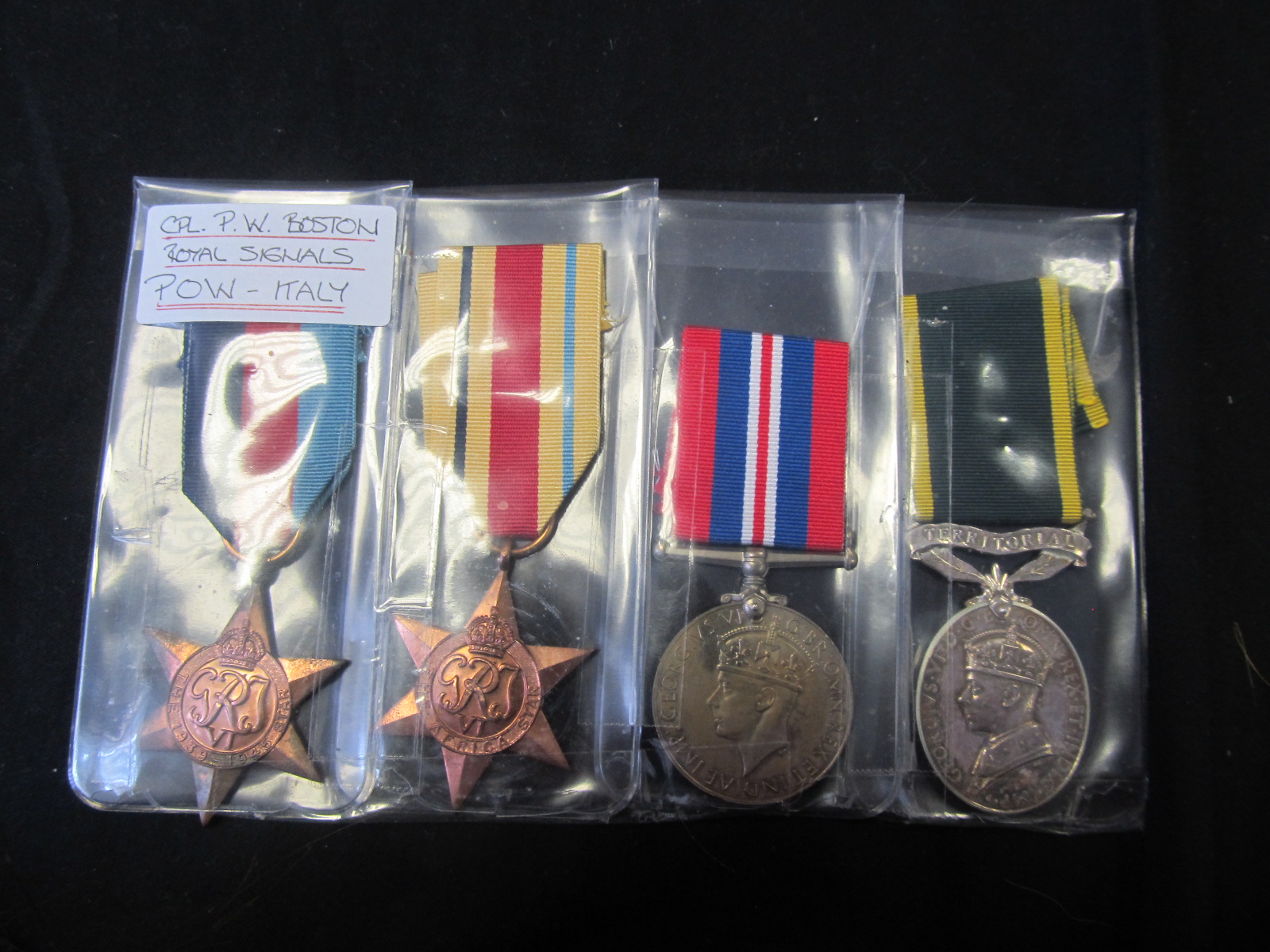 WW2 group-1939/45 Star, Africa Star, War Medal and GVI Territorial Efficiency Medal to 2585535