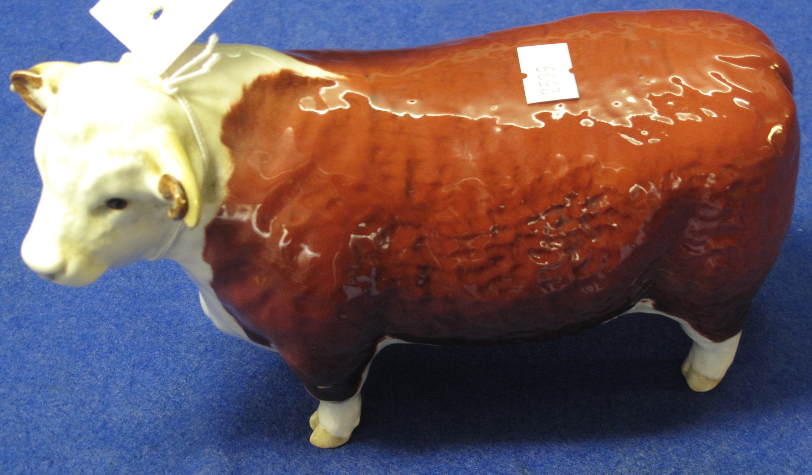 Beswick china Hereford Bull "Champion Of Champions". Printed marks to base.