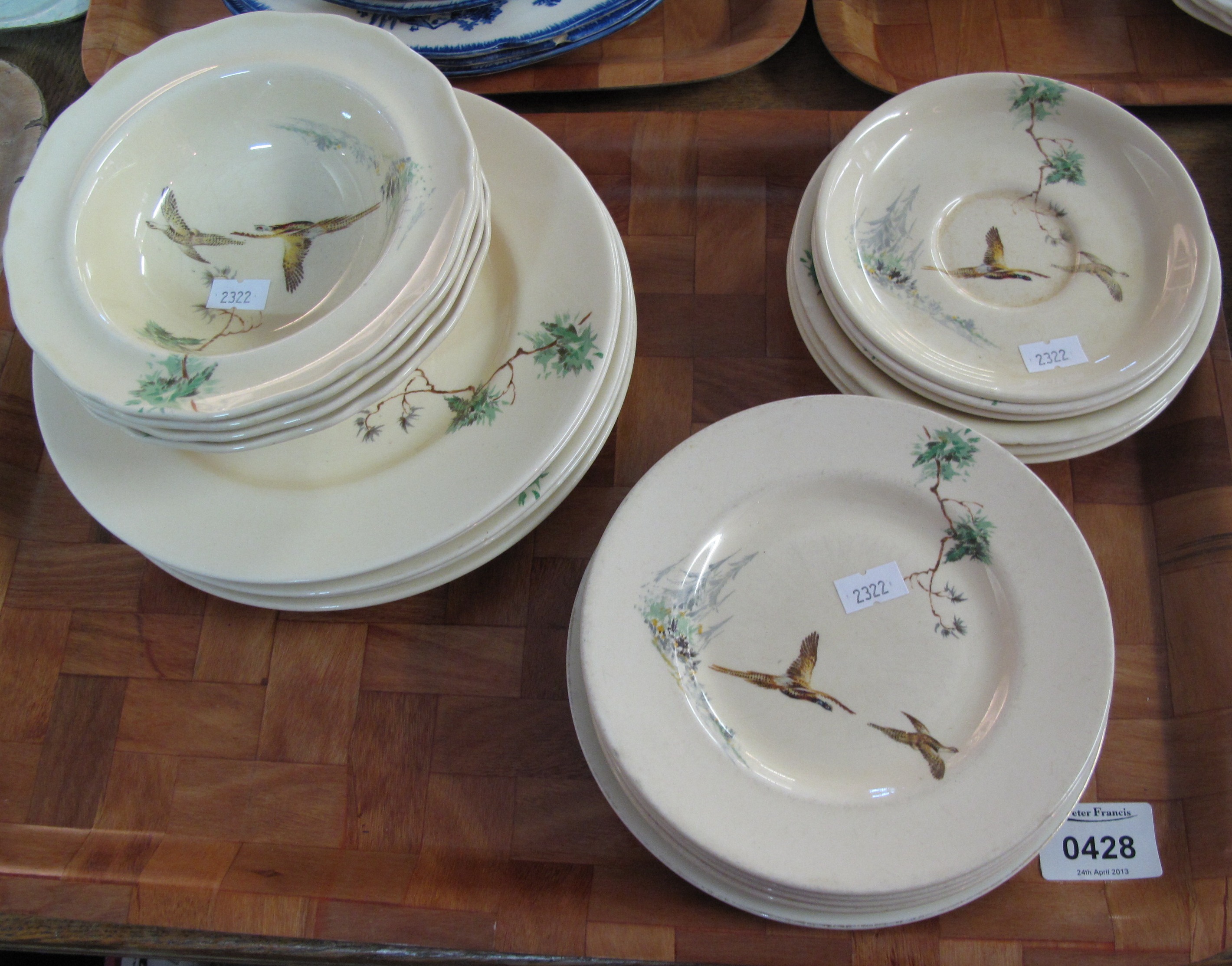 Small tray of Royal Doulton The Coppice design plates, bowls, saucers (21).