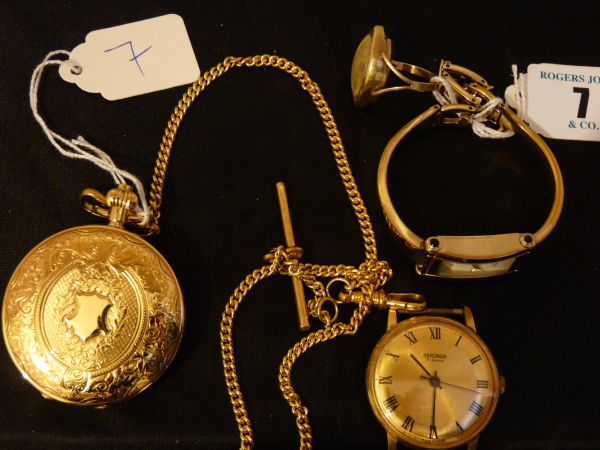 Watches.  A parcel of watches including a gent`s circular dial Sekonda wristwatch, a lady`s oblong