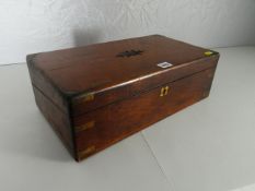 An antique mahogany lap-desk (for restoration)