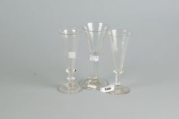 Three 18th Century flutes, all approximately 6.5 ins (16 cms) high