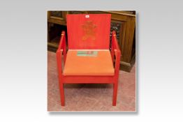 A 1969 Caernarfonshire Investiture chair