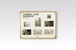 A gilt framed portfolio of seven photographs entitled `Camel Laird, Birkenhead` depicting the