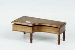 A mahogany `Grand Piano` manicure container