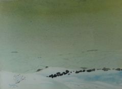 STAMPER watercolour; winter scene, signed, 1979, 8.75 x 12 ins (22 x 30 cms).