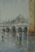GLYN HEARD watercolour; St Mark’s Square, Venice, 9.5 x 6.5 ins (24 x 16 cms).