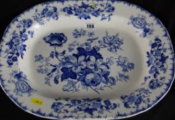 Ynysmeudwy Pottery (1845-1875); a mid to late 19th Century blue and white transfer printed platter