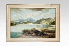I MUSSELWHITE oil on board; entitled verso `Snowdon from Capel Curig`, signed, 23.5 x 35 ins (60 x