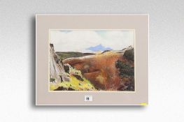 LIONEL BRETT pastel; Welsh landscape scene, signed with initials, 9.75 x 13.5 ins (25 x 34 cms)