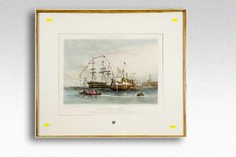 After T S ROBINS coloured engraving; `From Fores`s Marine Sketches - The Royal Navy scene at