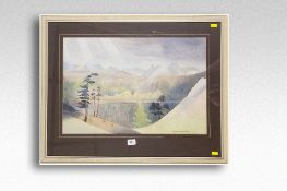 JOHN BIRNEY watercolour; lakeland scene `Tarn Hows`, signed, 14.5 x 22 ins (37 x 56 cms.