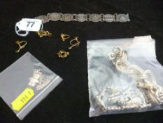 A small parcel of mixed, mainly non-precious, metal jewellery.