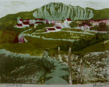 LESLIE JONES lithograph; entitled ‘Y Chwarel Gerrig (Stone Quarry)’, signed and dated ‘57, 15 x 19.