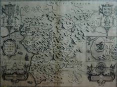 JOHN SPEEDE (SPEED) three uncoloured maps for Flintshire, Denbighshire and Merionethshire, each
