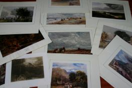 After DAVID COX thirteen various landscape prints (various sizes)